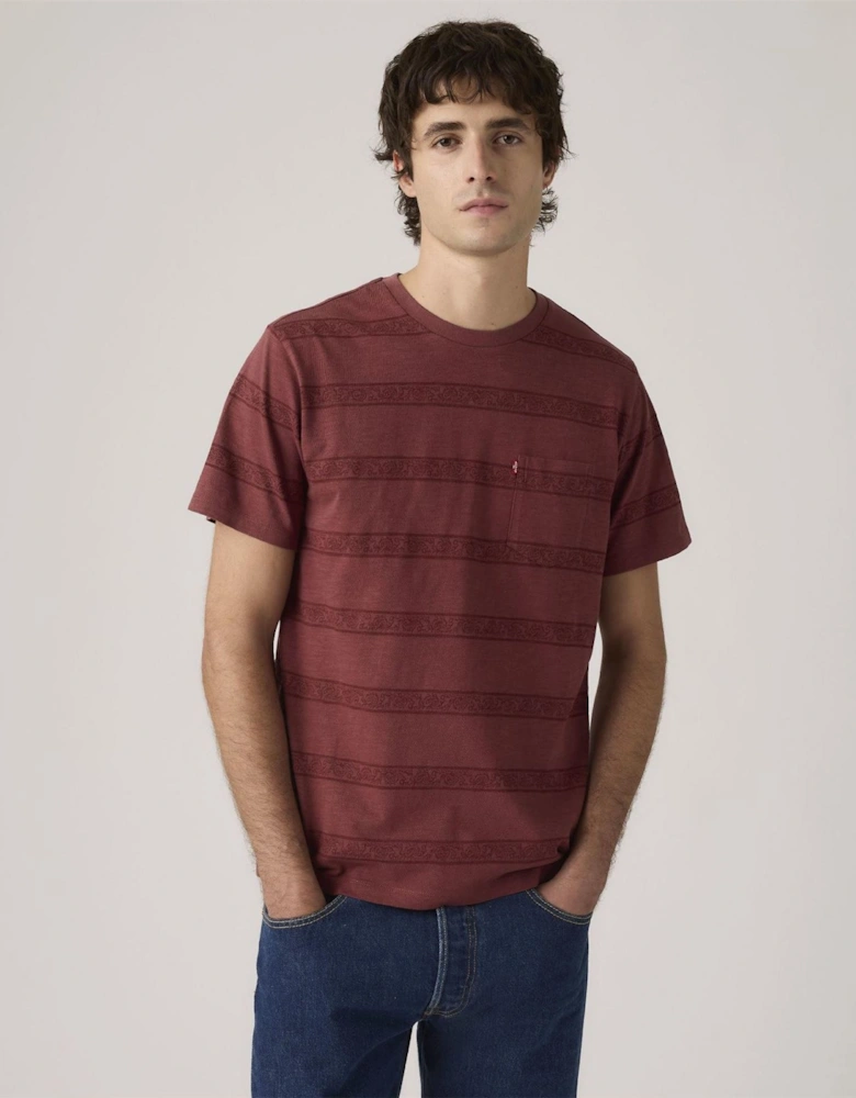 Regular Fit Crew Neck Short Sleeve T-Shirt with Chest Pocket