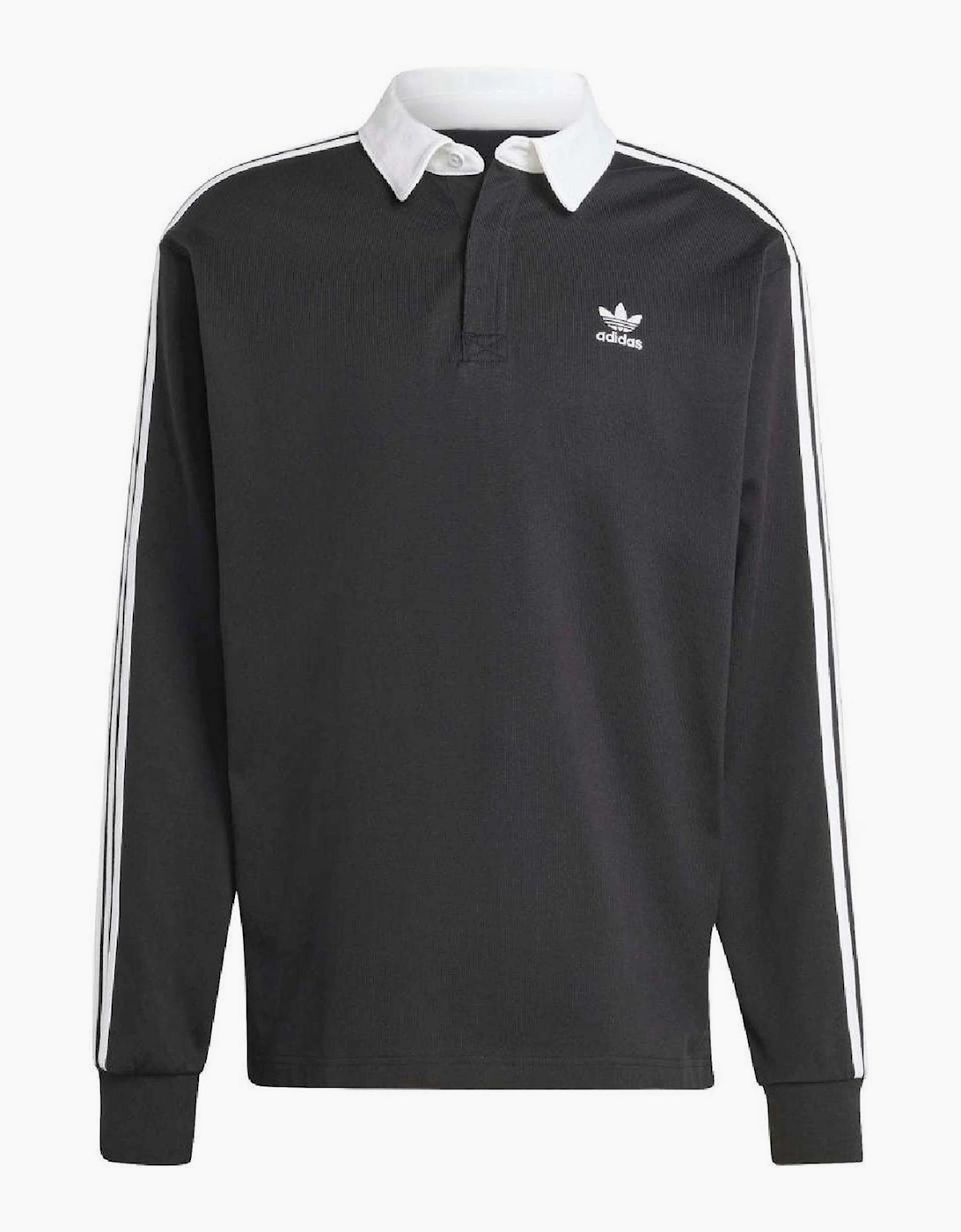Adicolor Collared Neck Long Sleeve Athletic Shirt