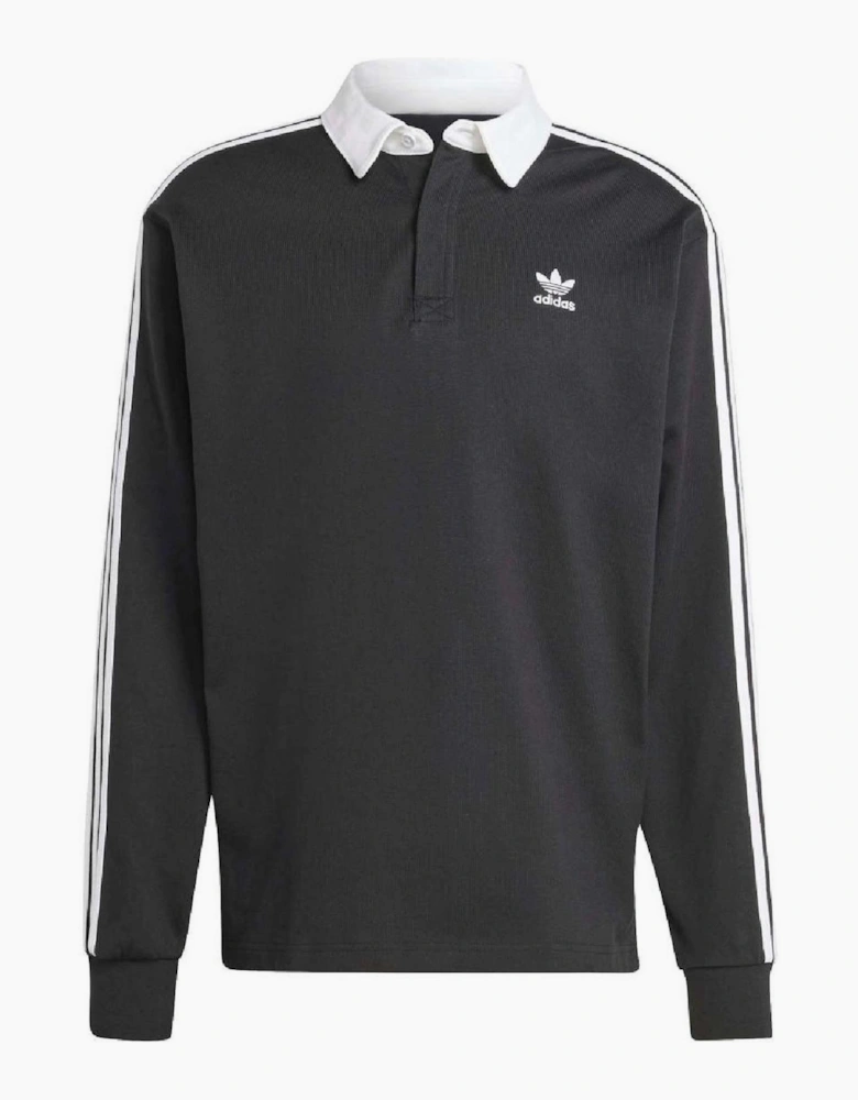 Adicolor Collared Neck Long Sleeve Athletic Shirt