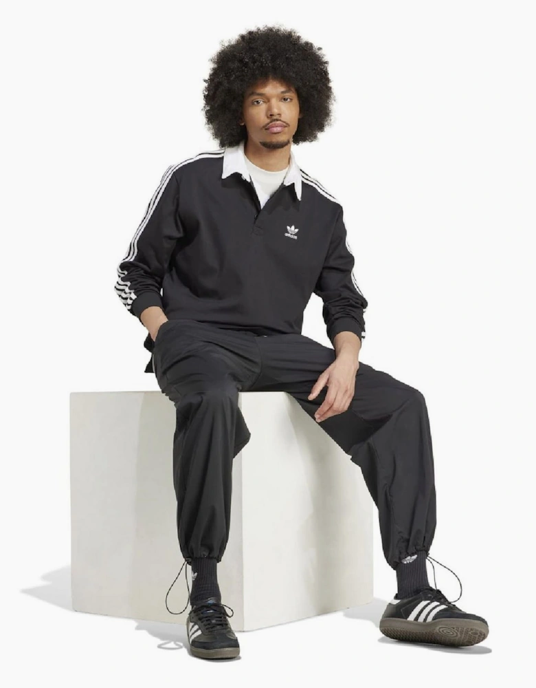 Adicolor Collared Neck Long Sleeve Athletic Shirt