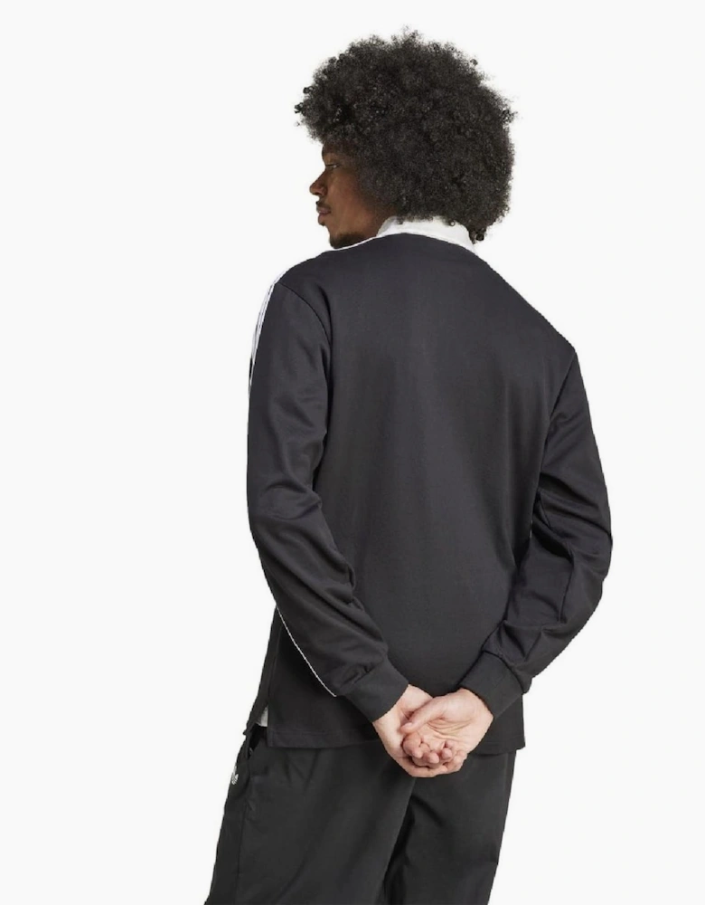 Adicolor Collared Neck Long Sleeve Athletic Shirt