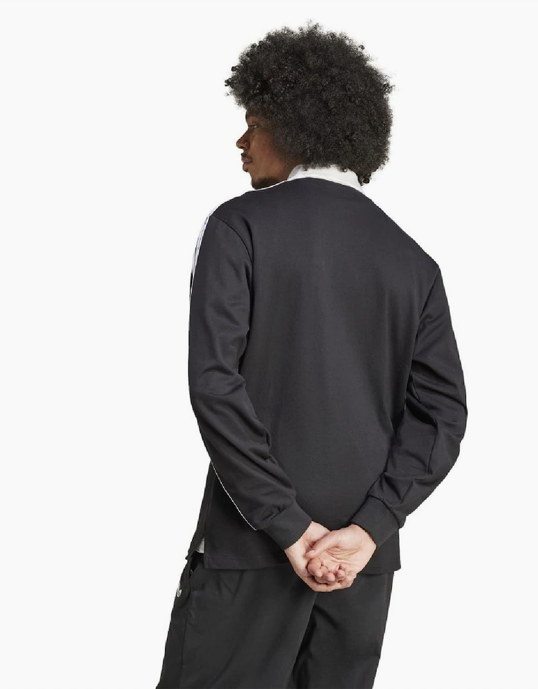 Adicolor Collared Neck Long Sleeve Athletic Shirt