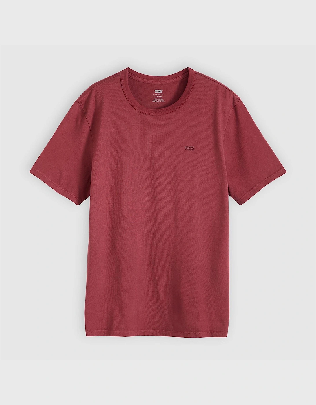 Levis Men's Red Levi's Crew Neck Short Sleeve Regular Fit T-Shirt - Size 36