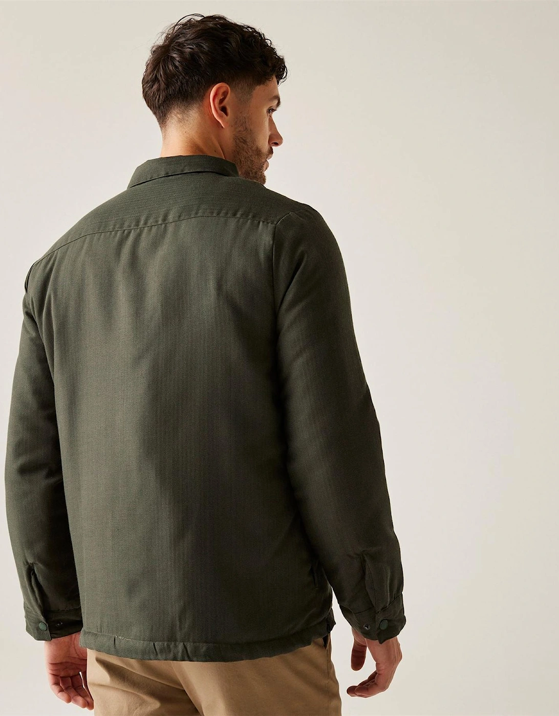 Regatta Men's Green Collared Neck Long Sleeve Regular Fit Overshirt - Size 2XL