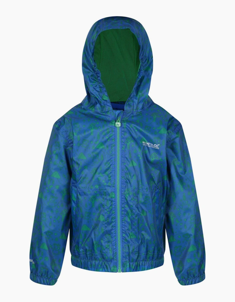 Muddy Puddle Abstract Patterned Hooded Rain Jacket