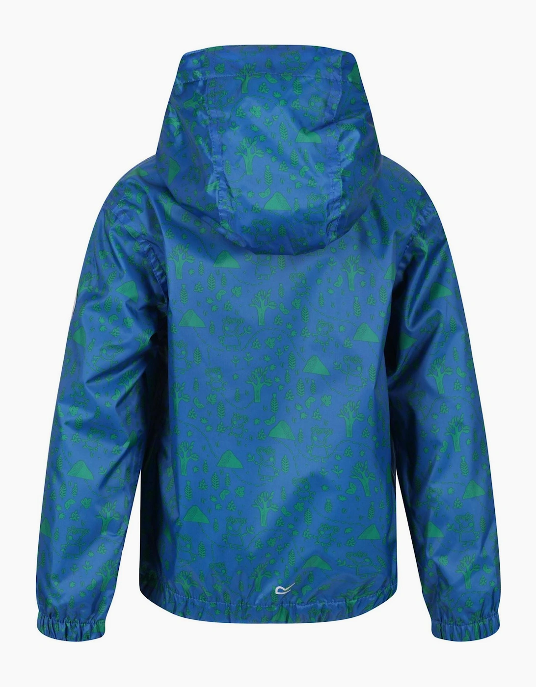 Muddy Puddle Abstract Patterned Hooded Rain Jacket