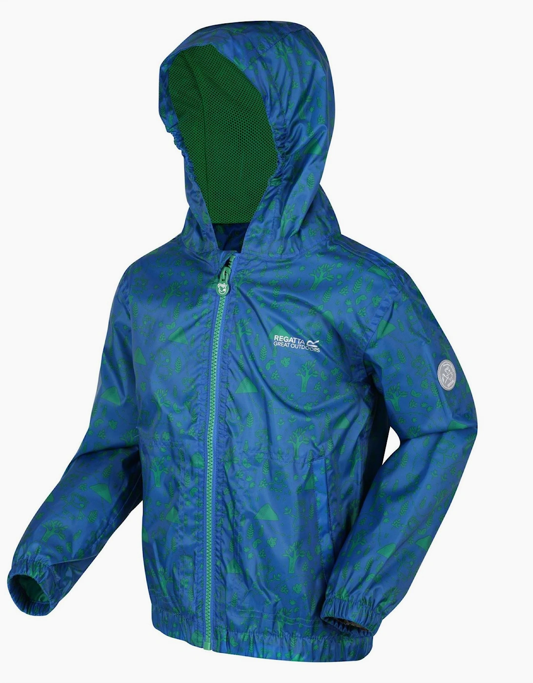 Muddy Puddle Abstract Patterned Hooded Rain Jacket