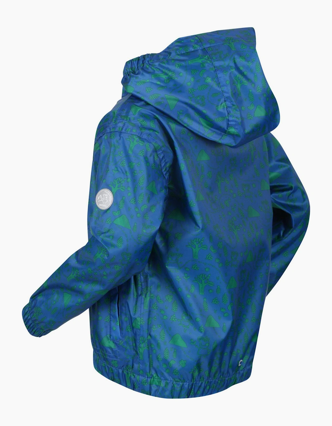 Muddy Puddle Abstract Patterned Hooded Rain Jacket