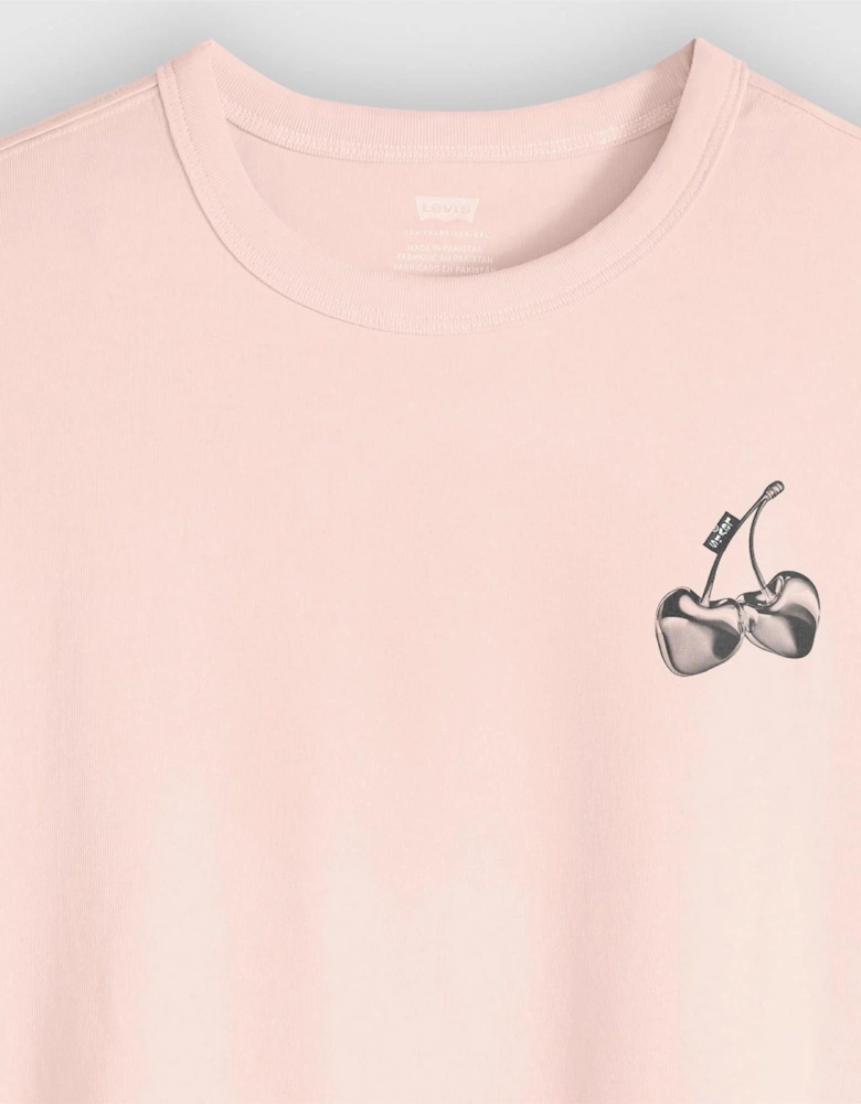 Vintage Text Graphic Crew Neck Short Sleeve T-Shirt