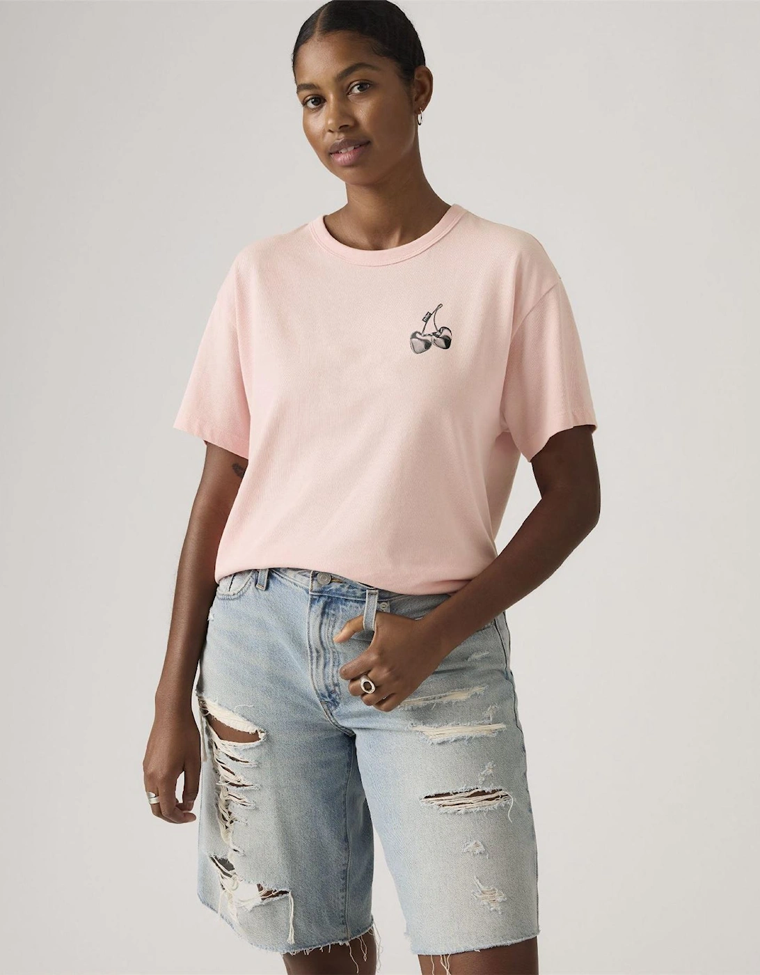 Vintage Text Graphic Crew Neck Short Sleeve T-Shirt