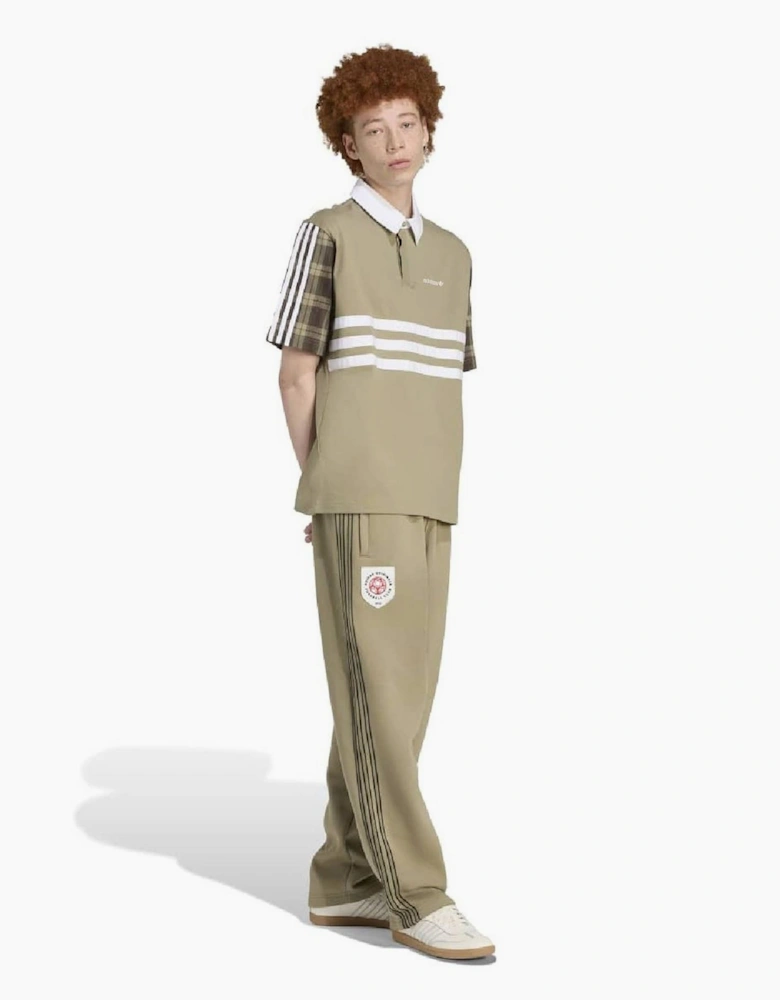Stripe Mid Rise Straight Leg Athletic Pants