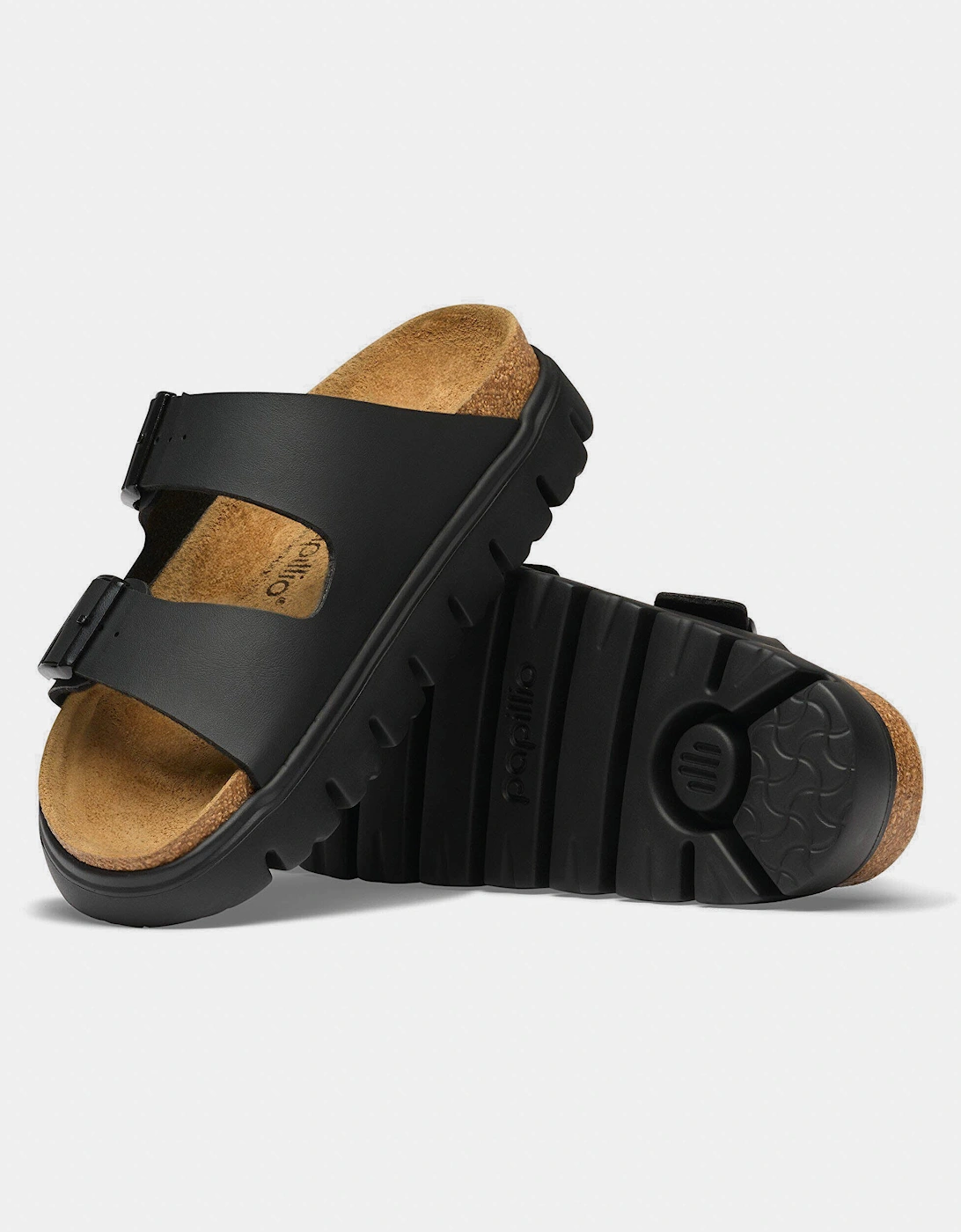 Birkenstock Papillio Arizona Chunky Birko-Flor Womens Sandals - Black