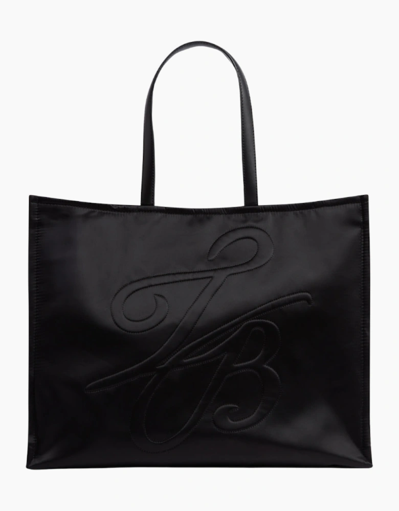 Ted Baker Halsea TB Script Padded Nylon Medium Black Bag