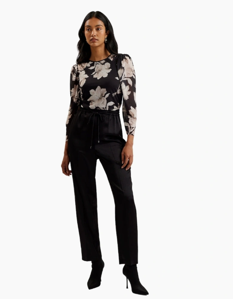 Ted Baker Natori Satin Slim Taper Black Jogger