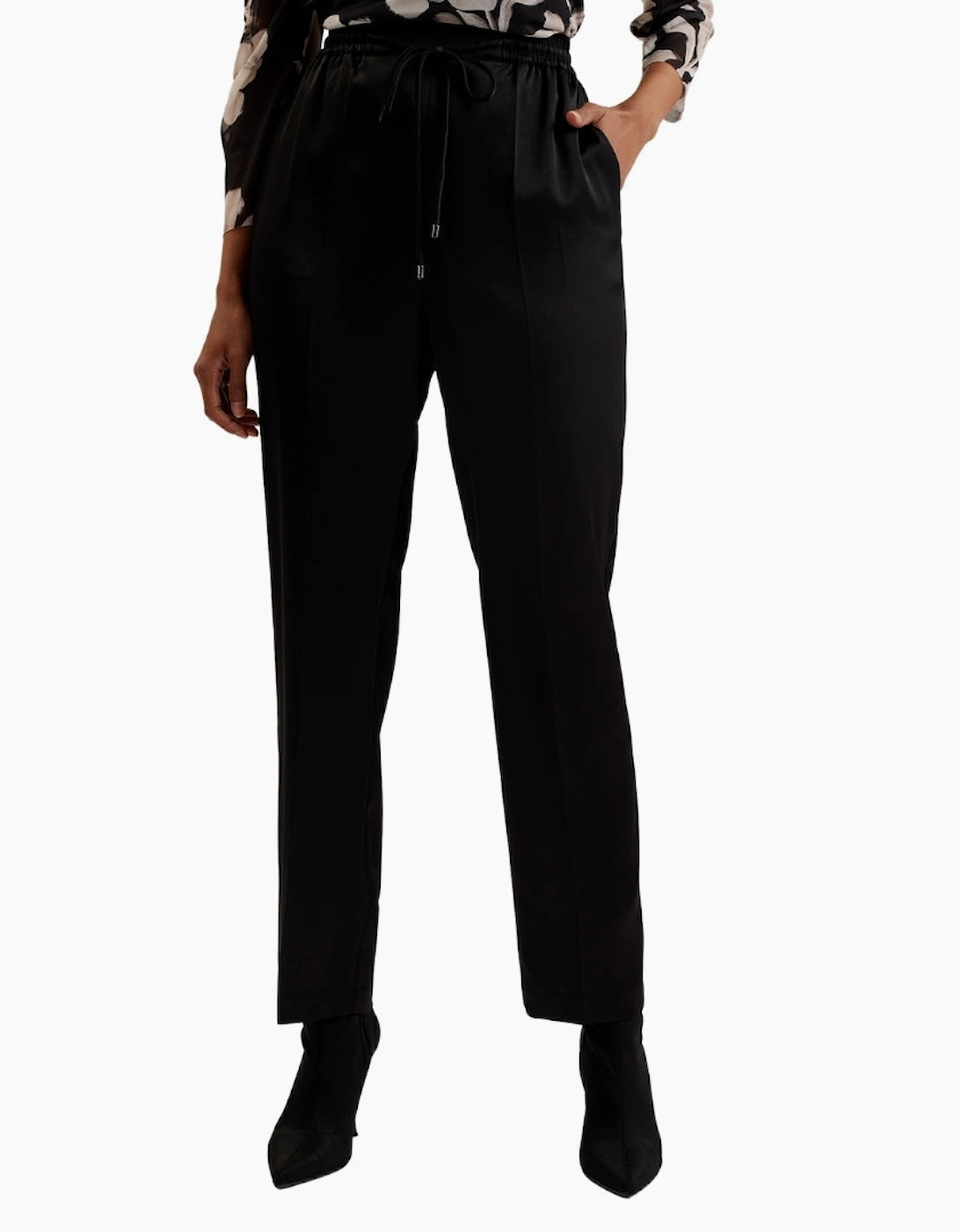 Ted Baker Natori Satin Slim Taper Black Jogger