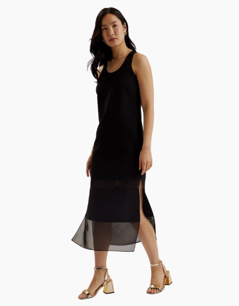 Ted Baker Mephora Sleeveless Black Midi Dress