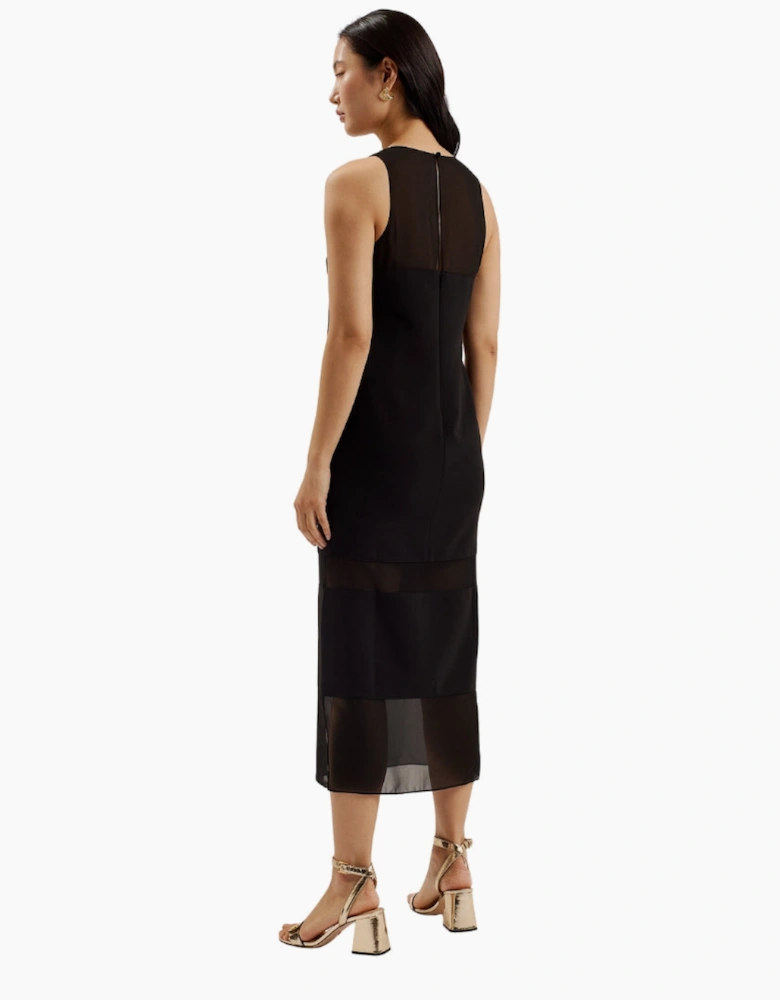 Ted Baker Mephora Sleeveless Black Midi Dress