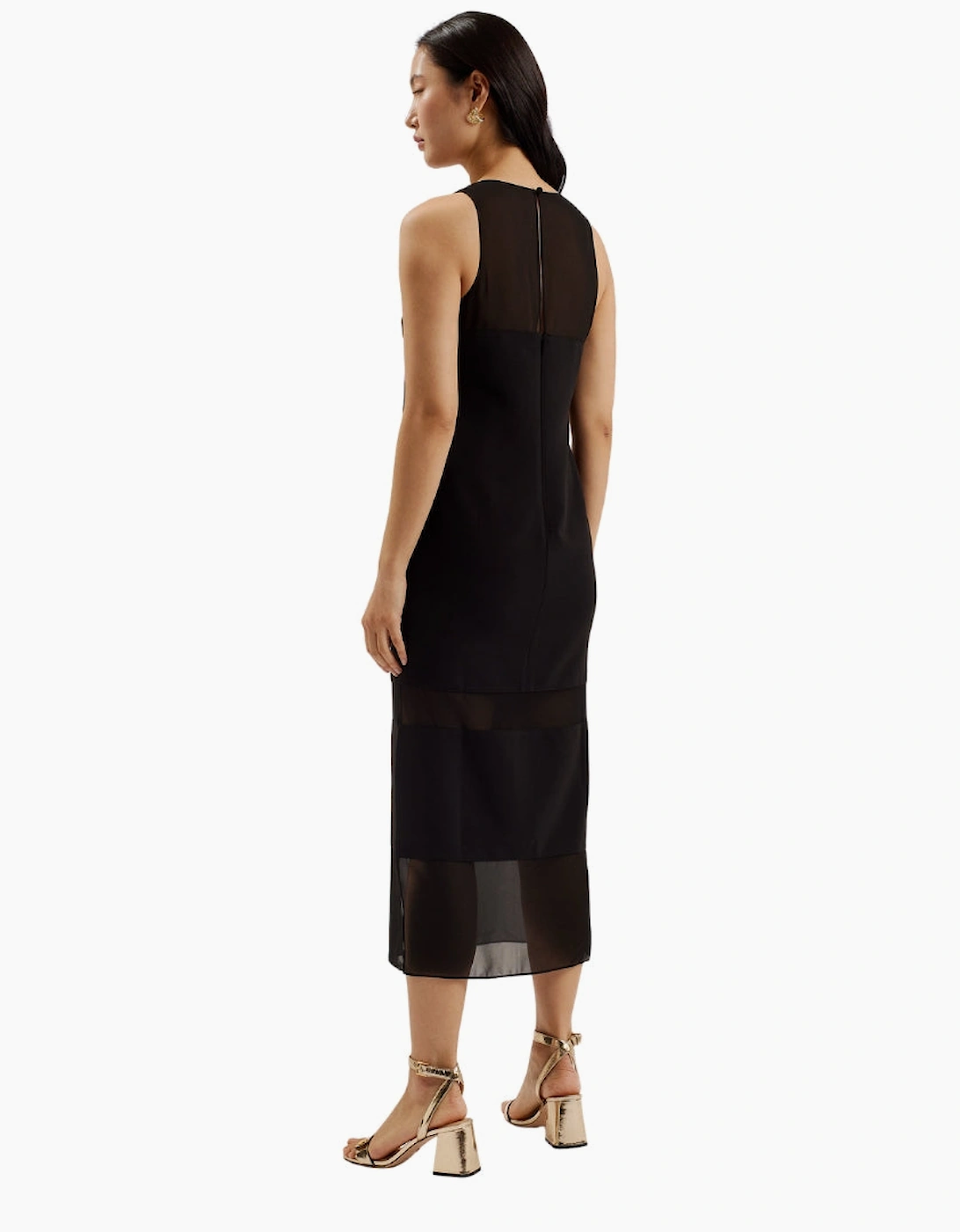 Ted Baker Mephora Sleeveless Black Midi Dress