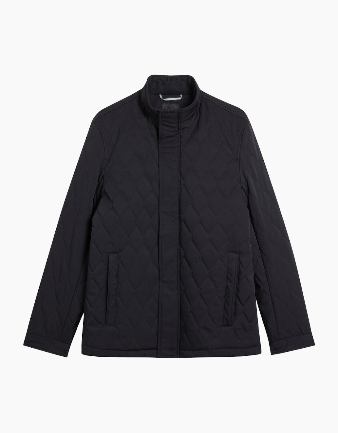 Ted Baker Zampa Quilted Funnel Navy Jacket