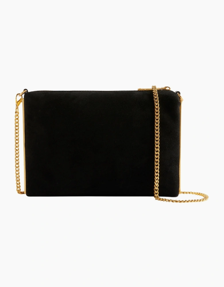 Ted Baker Jeiner Bar Detail Suede Black Crossbody Bag