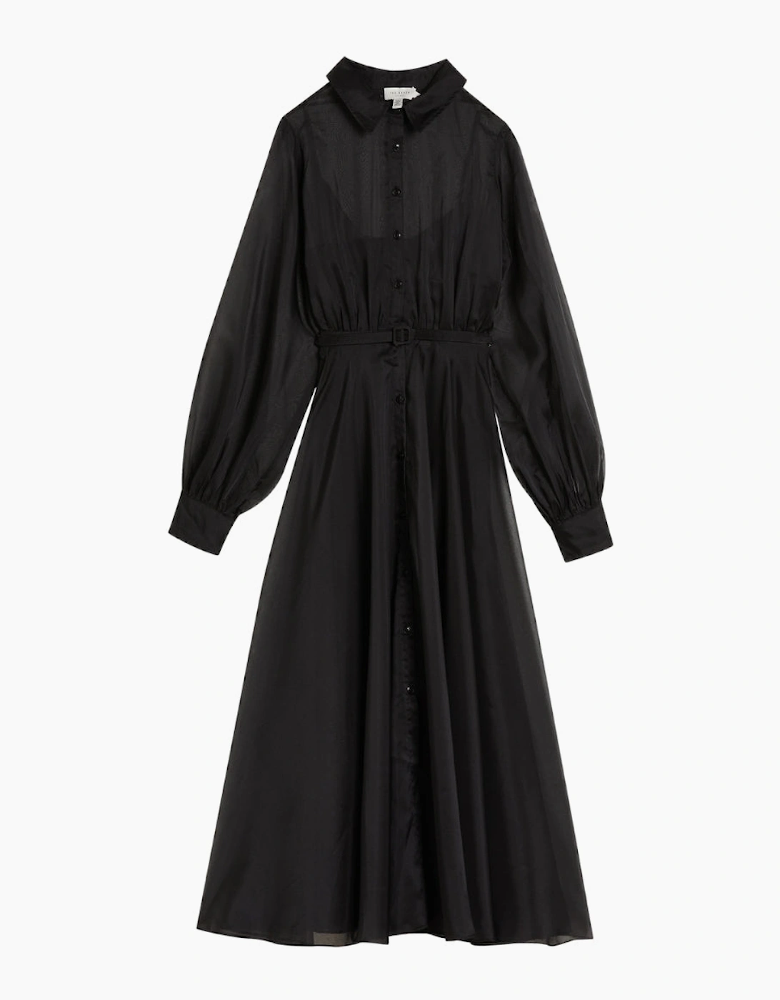 Ted Baker Women's Ted Baker Gibara Sheer Organza Shirt Black Maxi Dress
