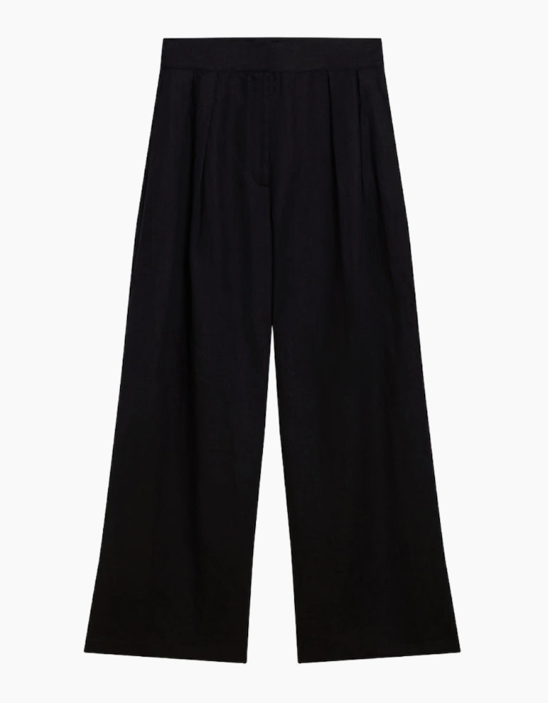Ted Baker Kyfaat Tailored Linen High Waisted Black Trousers