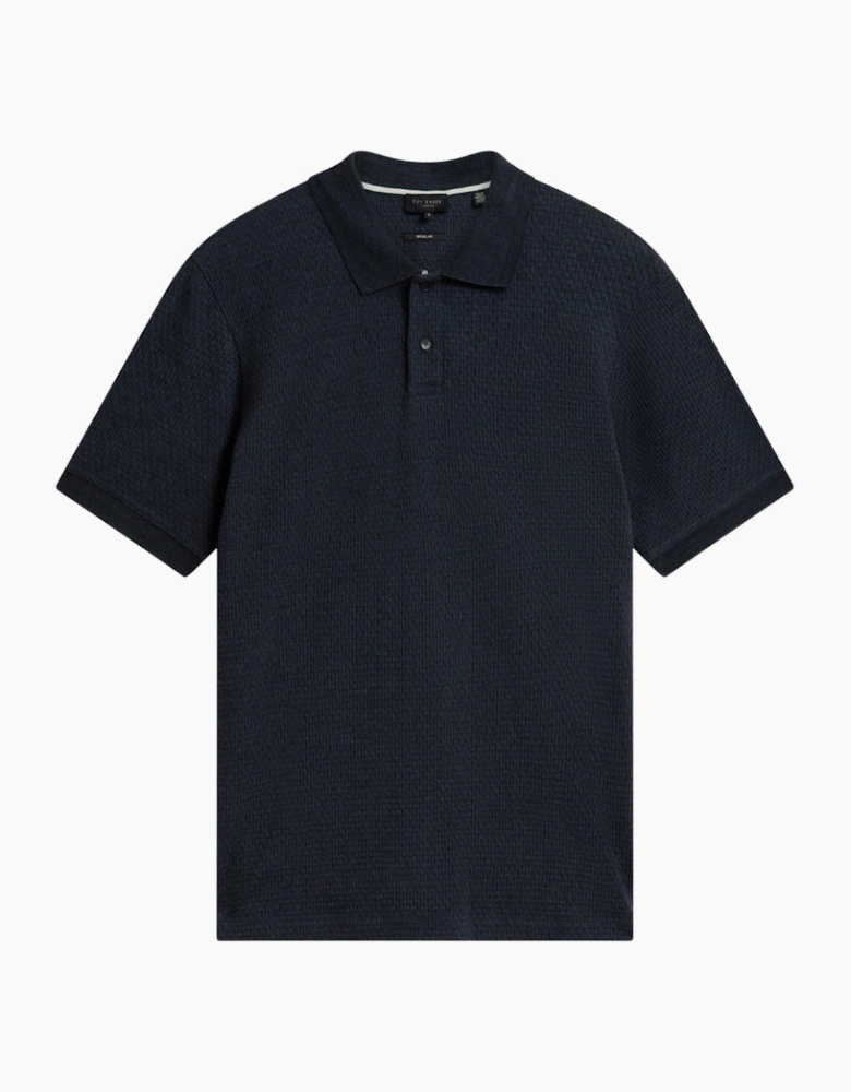 Ted Baker Redman Regular Textured Navy Polo Shirt