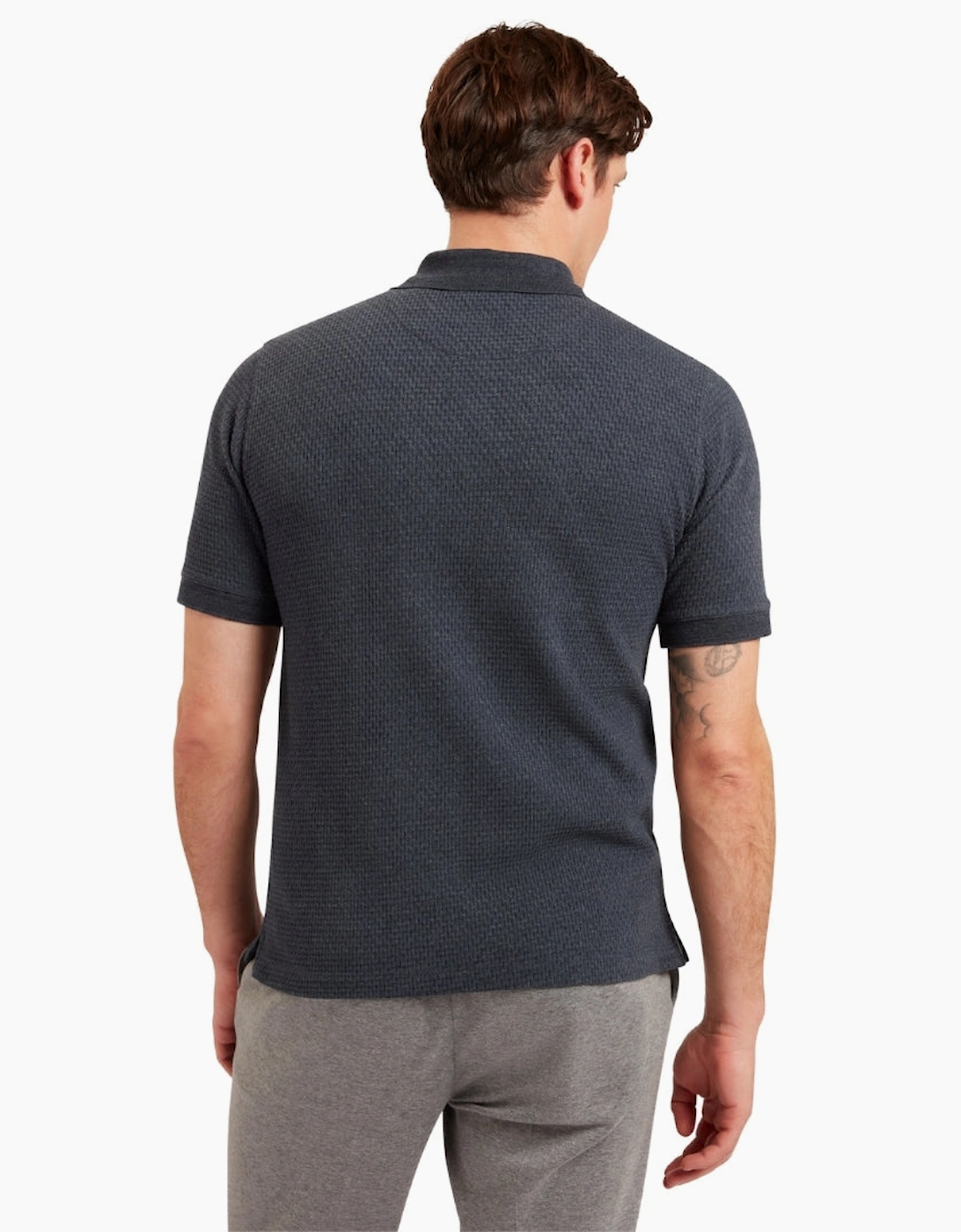 Ted Baker Redman Regular Textured Navy Polo Shirt