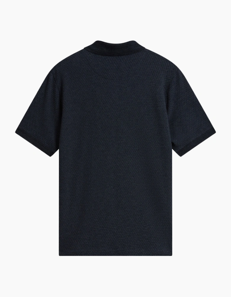 Ted Baker Redman Regular Textured Navy Polo Shirt