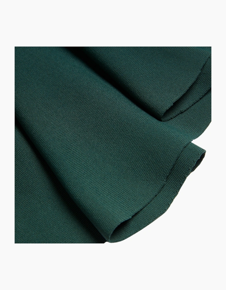 Ted Baker Samalee Knitted Flippy Dark Green Skirt Midi Dress