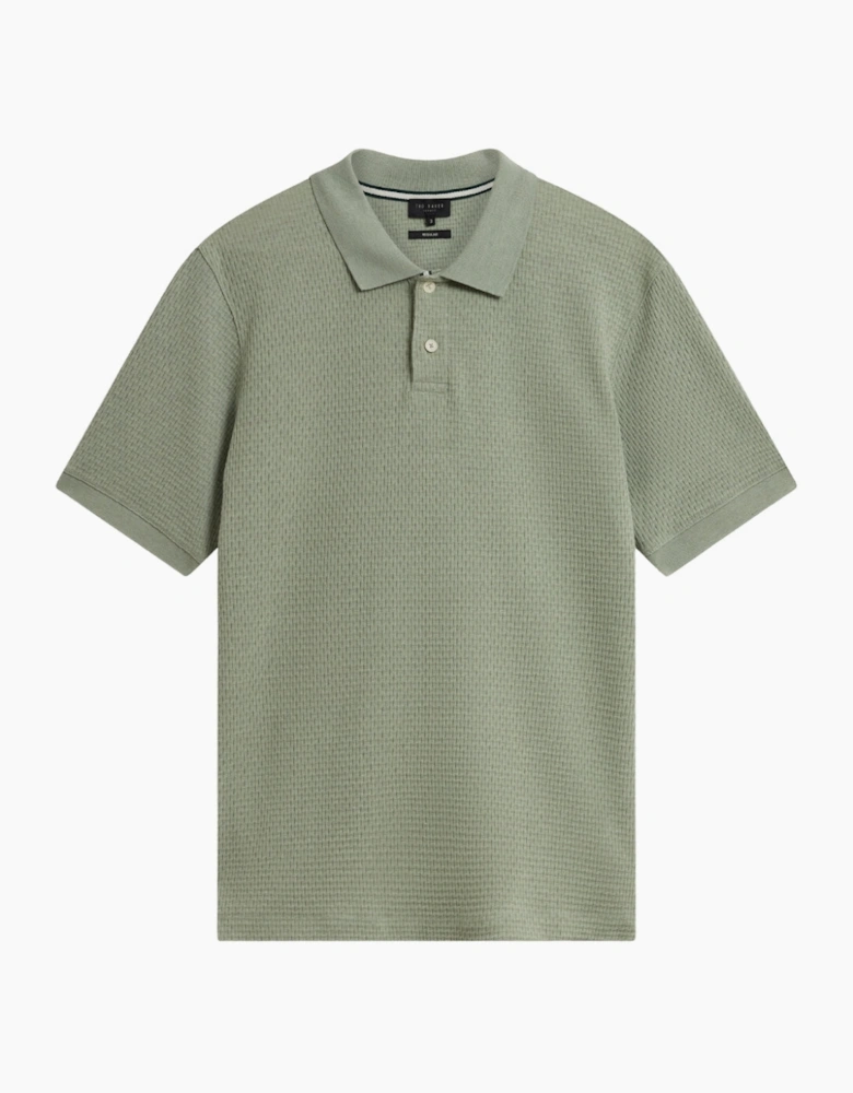 Ted Baker Redman Regular Textured Green Polo Shirt