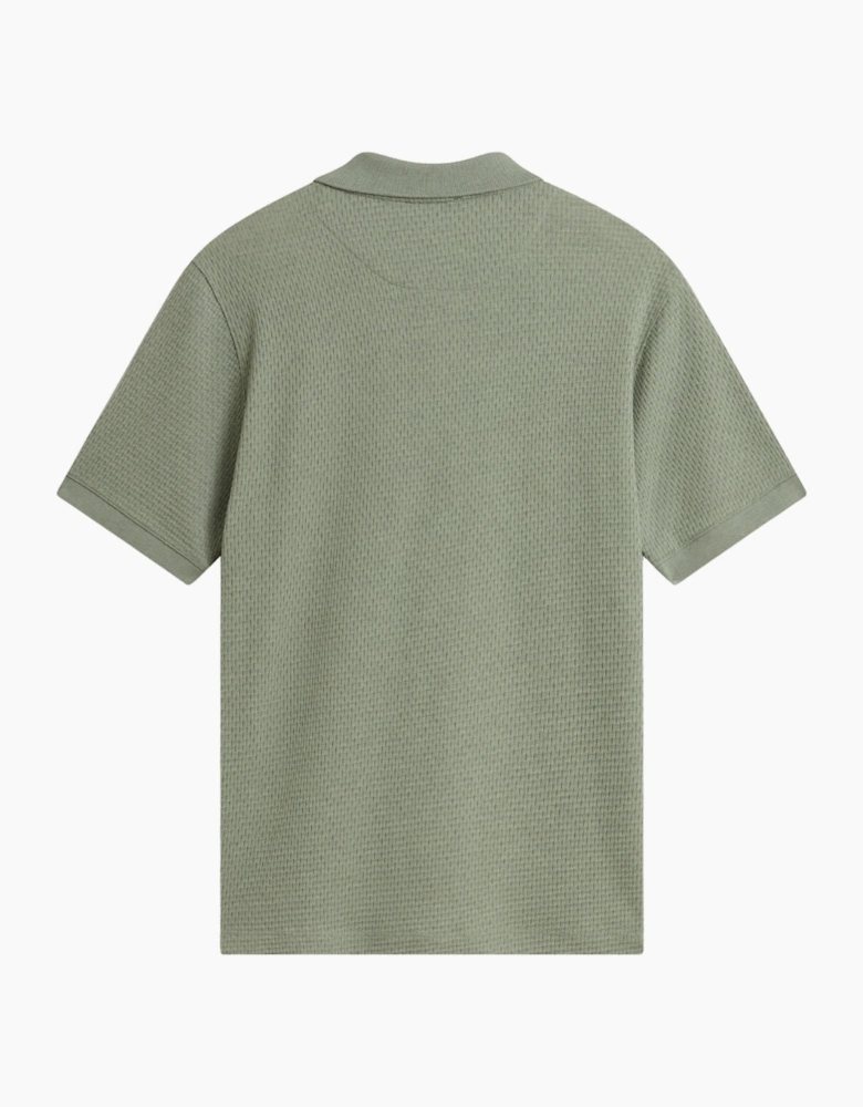Ted Baker Redman Regular Textured Green Polo Shirt