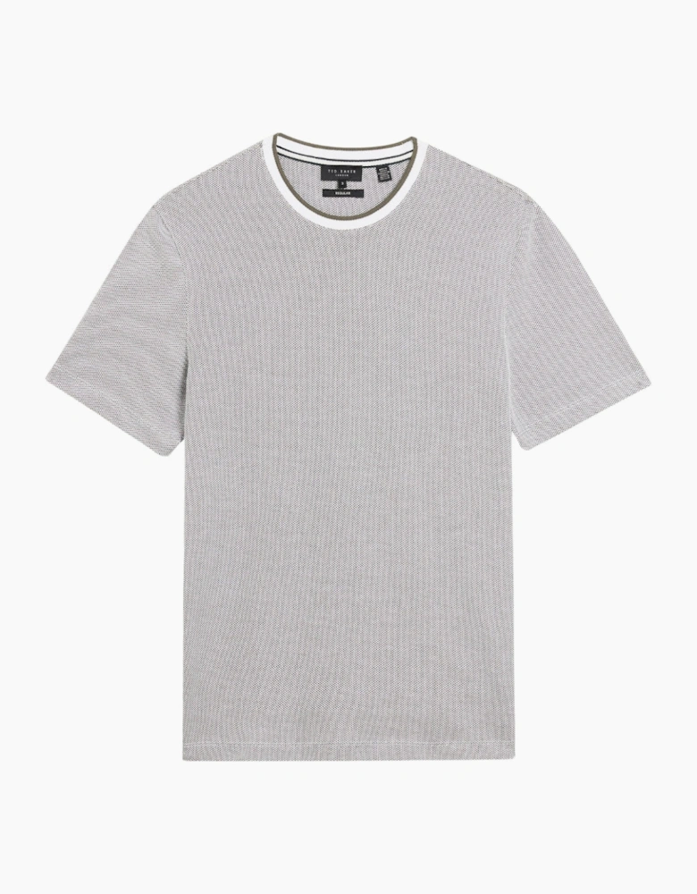 Ted Baker Arlon Regular Fit Textured Olive T-Shirt
