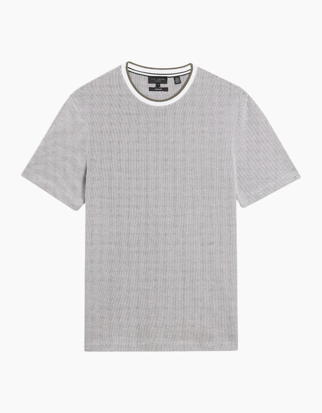 Ted Baker Arlon Regular Fit Textured Olive T-Shirt
