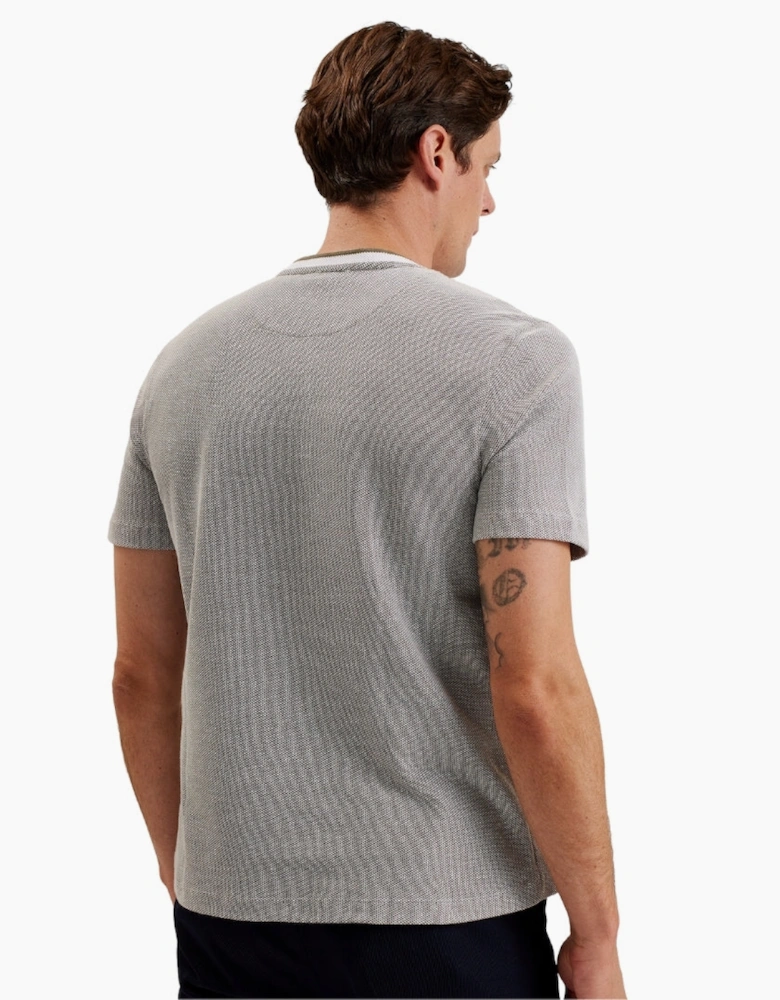 Ted Baker Arlon Regular Fit Textured Olive T-Shirt