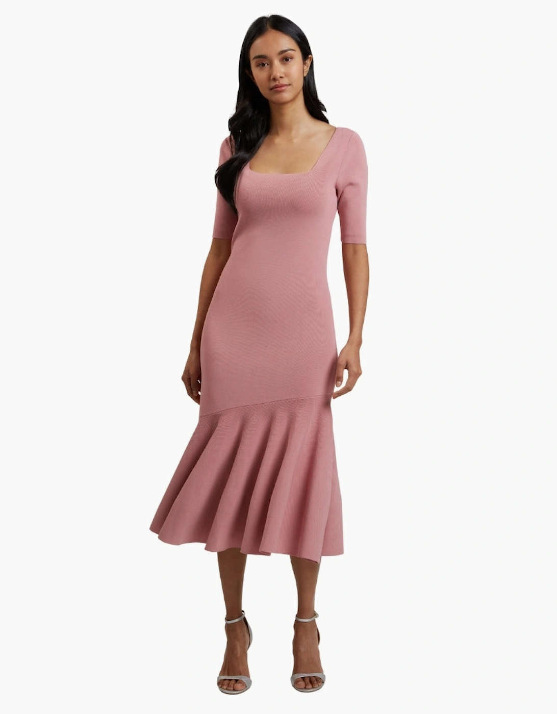 Ted Baker Miyhaa Knitted Flippy Skirt Pink Dress