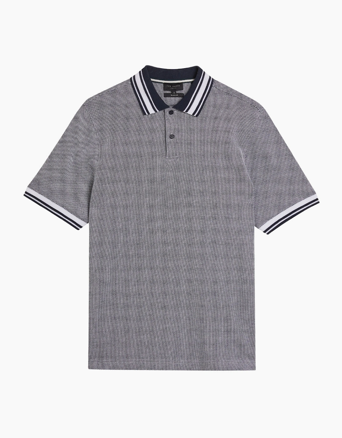 Ted Baker Phenes Regular Fit Textured Navy Polo Shirt