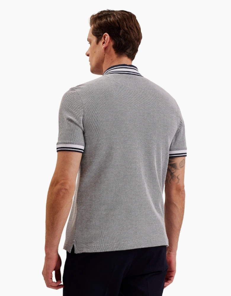 Ted Baker Phenes Regular Fit Textured Navy Polo Shirt