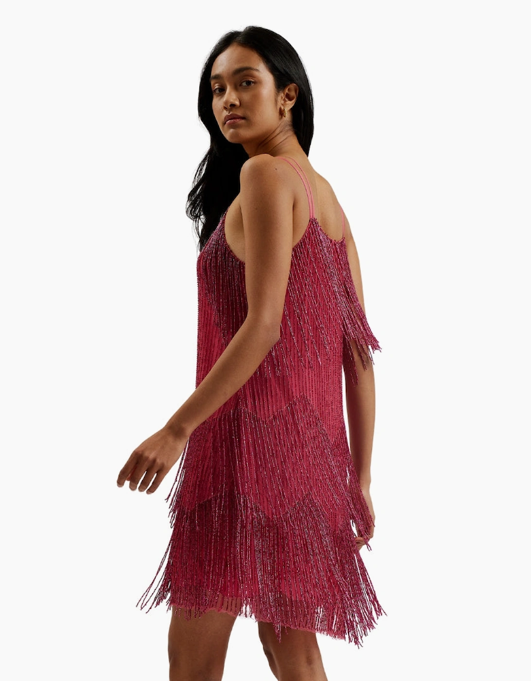 Ted Baker Diveria Pink Mini Dress With Tassels