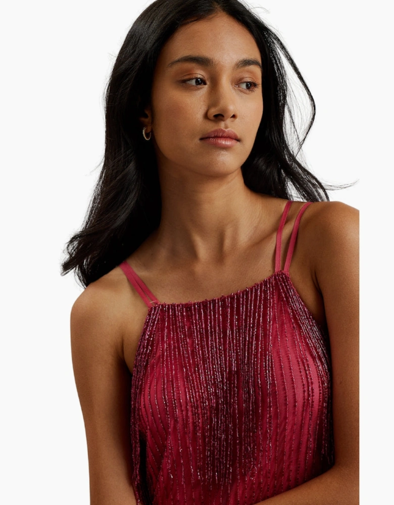 Ted Baker Diveria Pink Mini Dress With Tassels