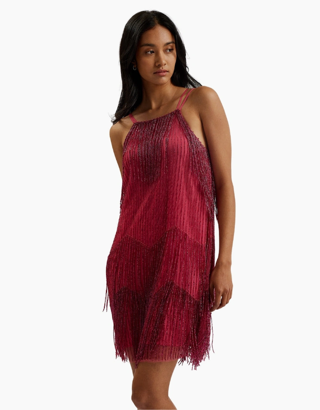 Ted Baker Diveria Pink Mini Dress With Tassels