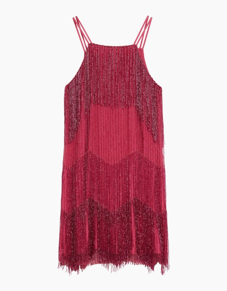 Ted Baker Diveria Pink Mini Dress With Tassels