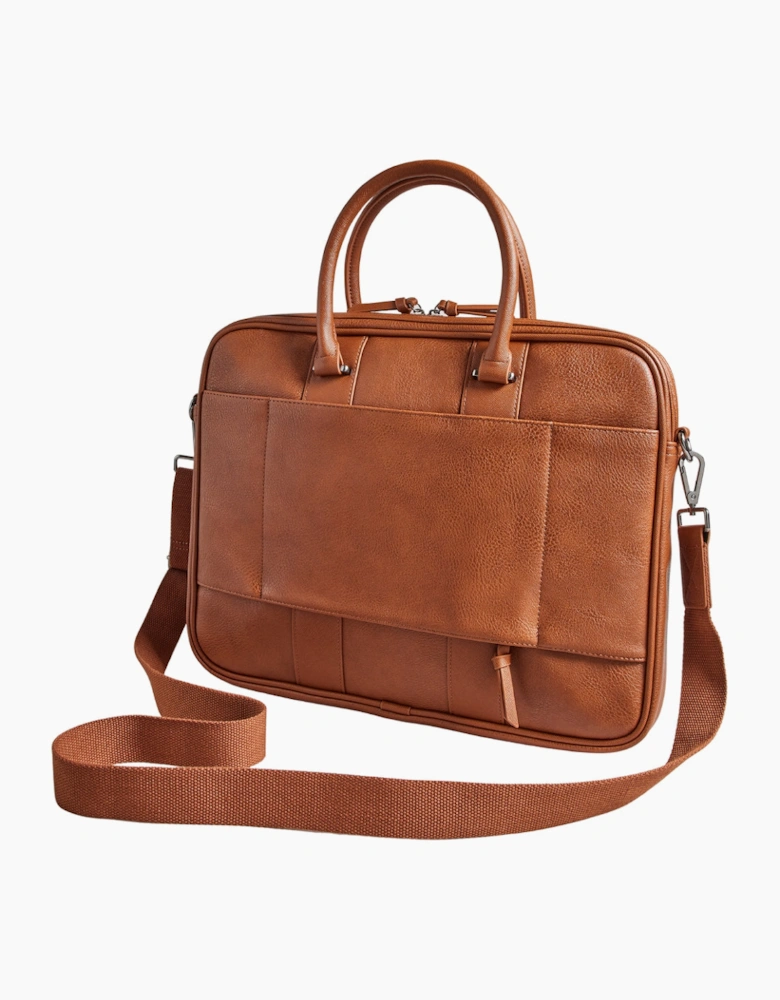Ted Baker Never Striped PU Brown Document Bag
