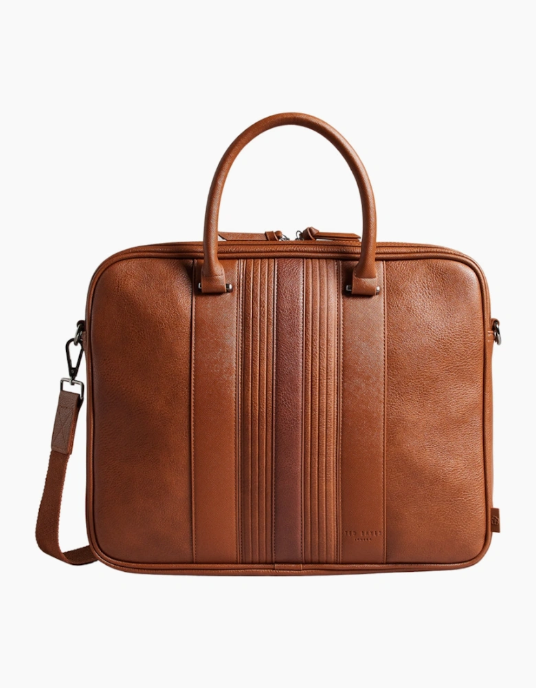 Ted Baker Never Striped PU Brown Document Bag