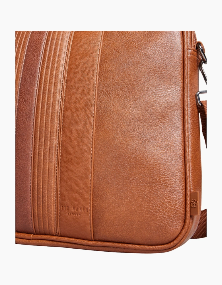 Ted Baker Never Striped PU Brown Document Bag