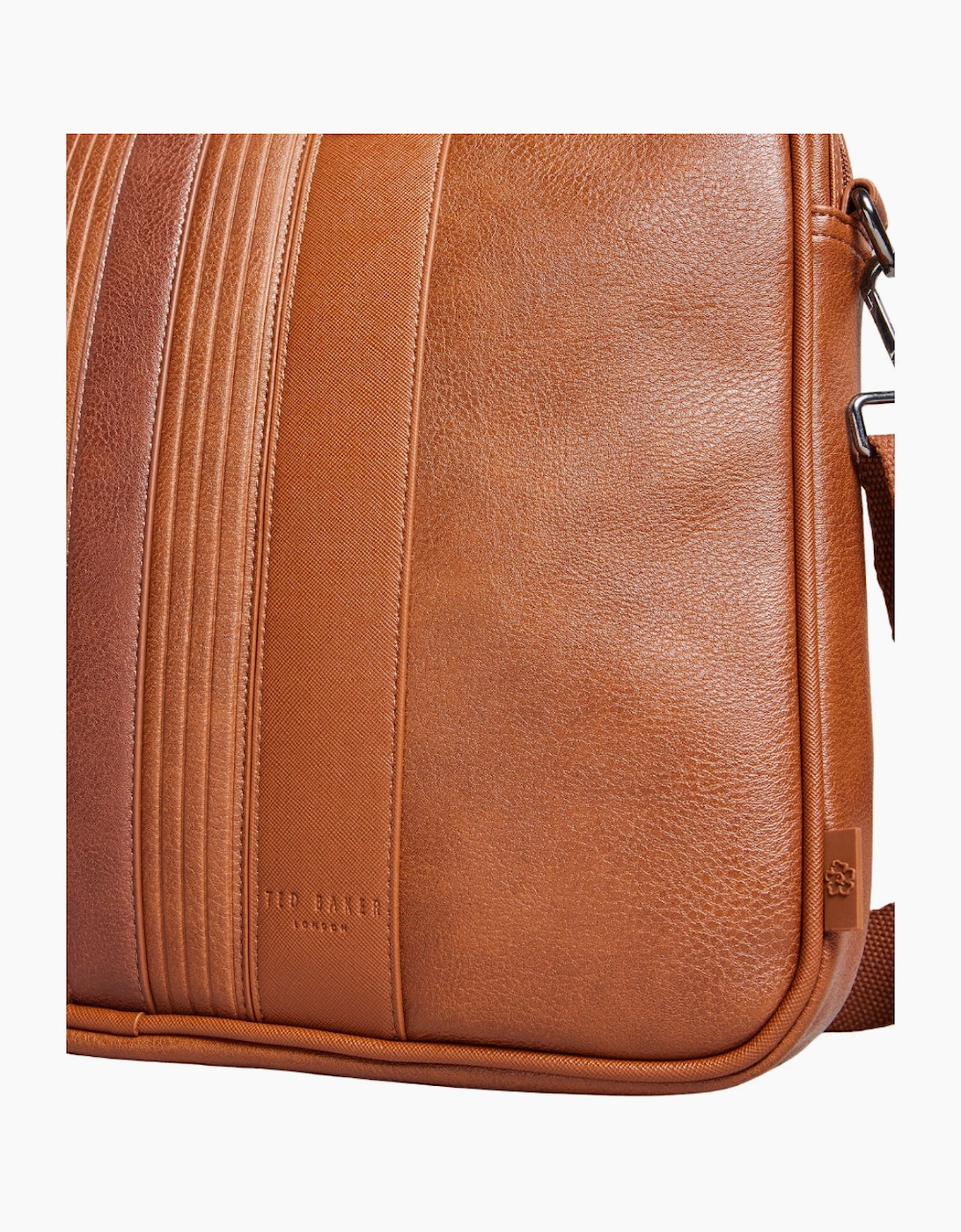 Ted Baker Never Striped PU Brown Document Bag