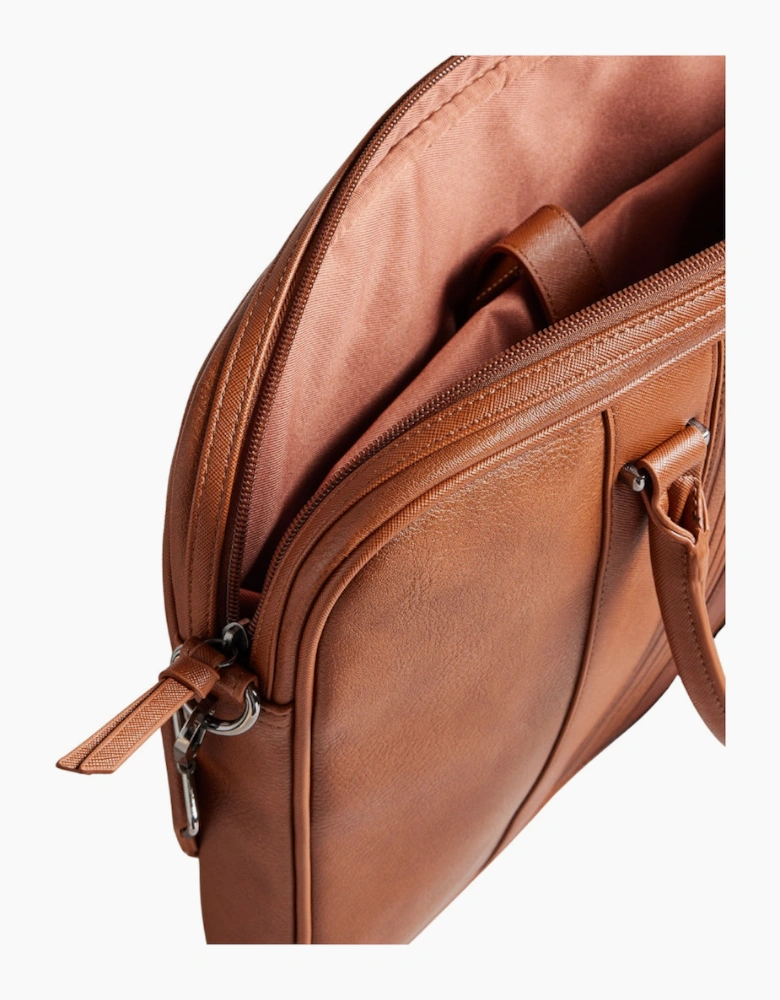 Ted Baker Never Striped PU Brown Document Bag