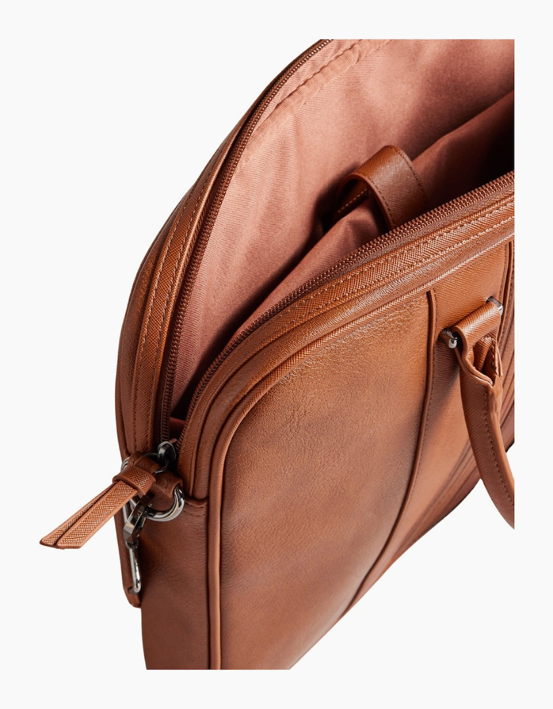 Ted Baker Never Striped PU Brown Document Bag