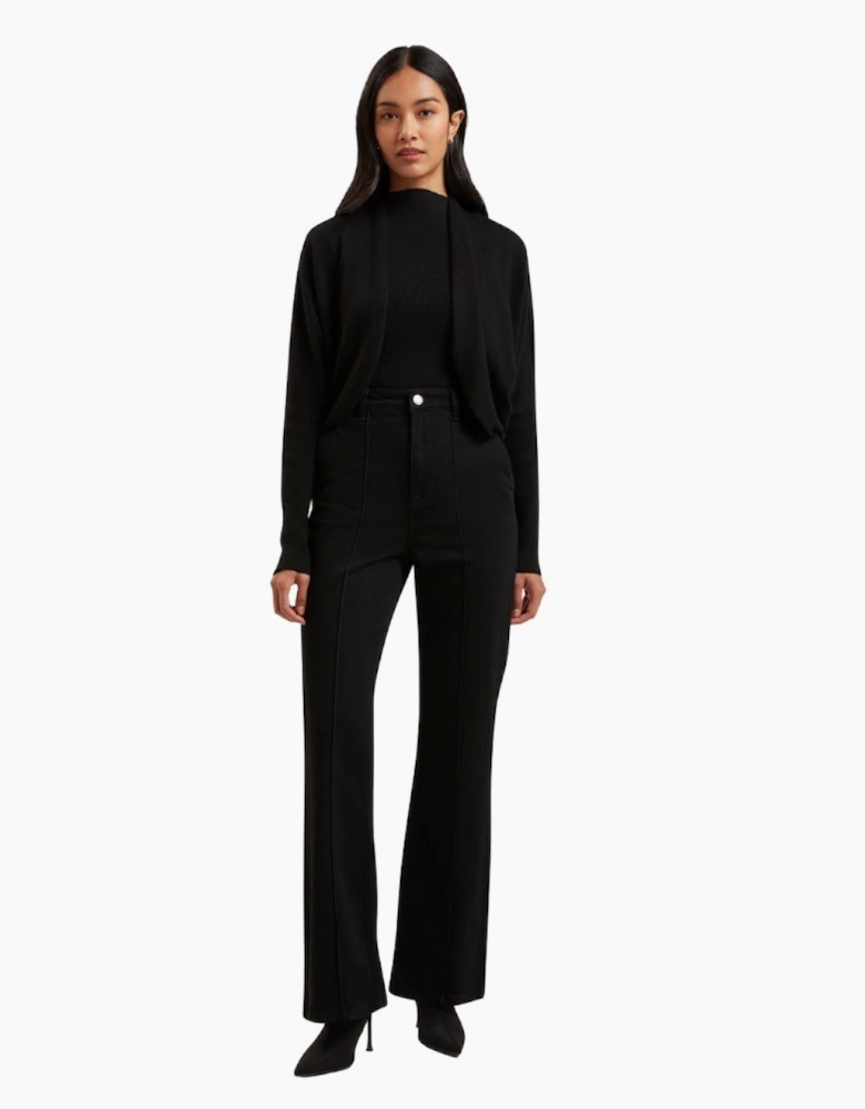 Ted Baker Gabrlaa Circular Knit Cropped Shrug Black Cardigan
