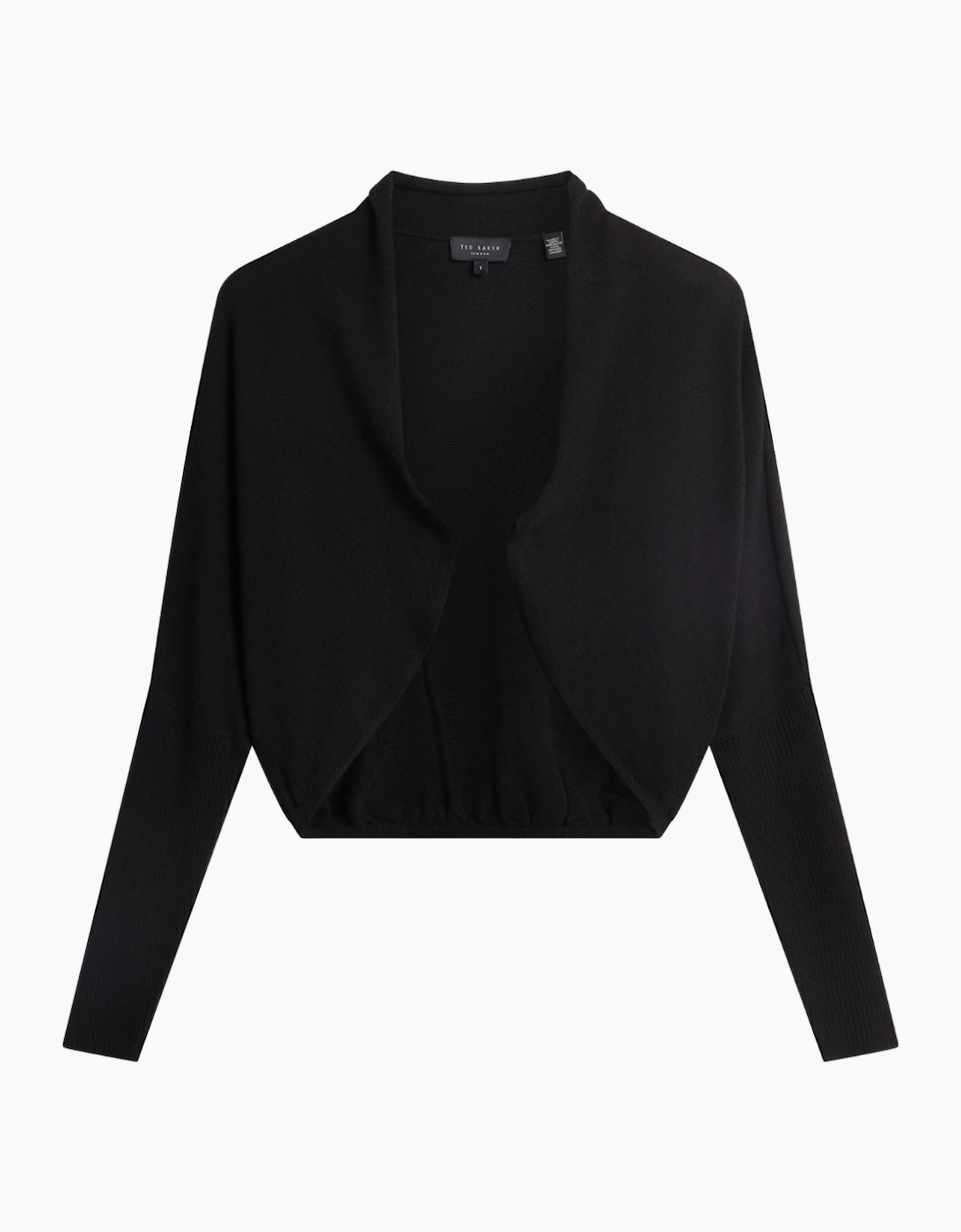 Ted Baker Gabrlaa Circular Knit Cropped Shrug Black Cardigan